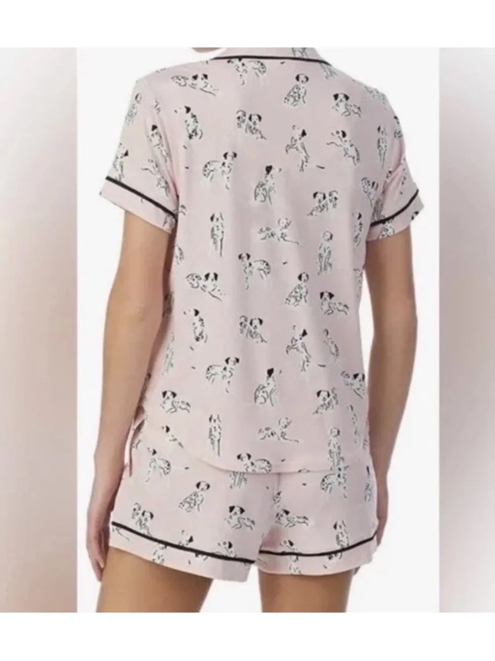 NWT Kate Spade Dog Dalmations Themed Short Sleeve Shortie Pajama Set pjs